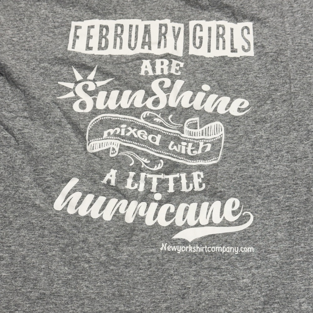 February Girls Sunshine Hurricane Graphic Tee Medium Gray - Picture 8 of 8